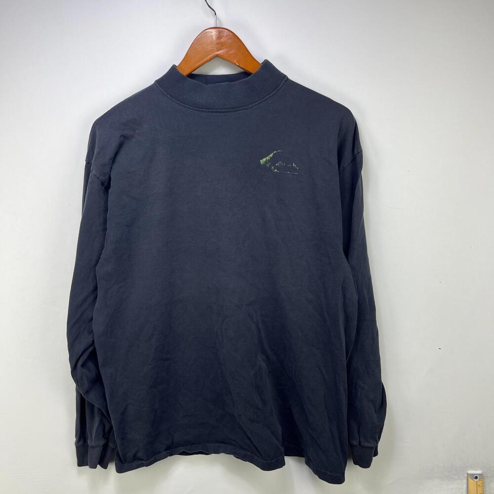 Vintage 90s Quiksilver USA Mock Neck Shirt Large - Picture 4 of 9